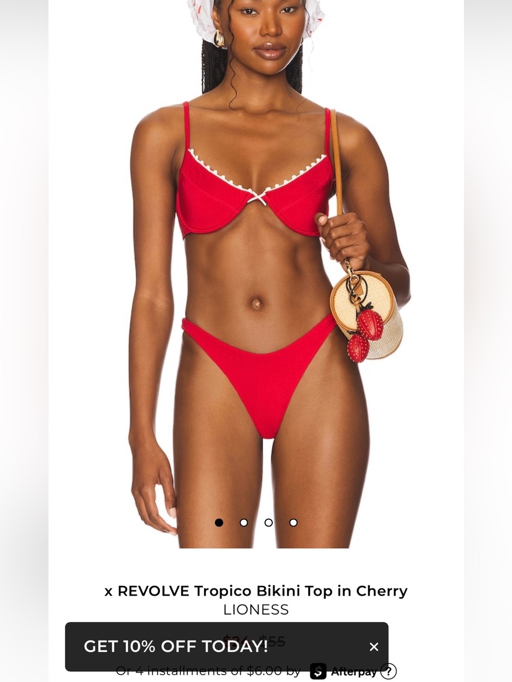 LIONESS Tropico Bikini Set in Cherry Red
